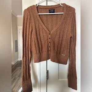 Abercrombie & Fitch Warm Brown Cardigan Sweater